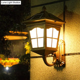 Outdoor Acrylic Solar Wall Light: Traditional Tapered Shape Led Mount Fixture