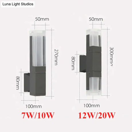 Outdoor Motion Sensor Led Wall Lamp Waterproof Garden Porch Sconces Villa Hotel Courtyard Aisle