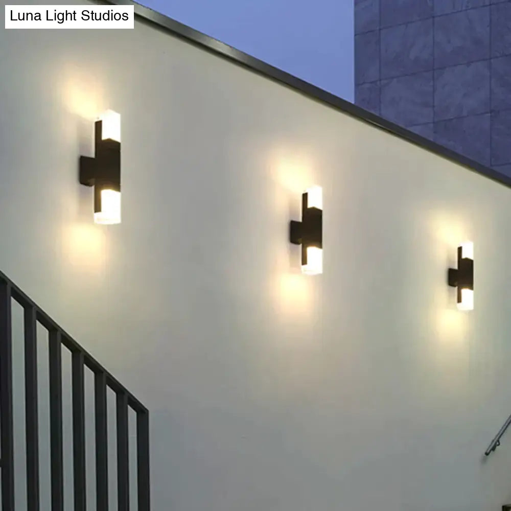 Outdoor Motion Sensor Led Wall Lamp Waterproof Garden Porch Sconces Villa Hotel Courtyard Aisle
