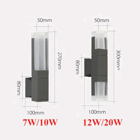 Outdoor Motion Sensor Led Wall Lamp Waterproof Garden Porch Sconces Villa Hotel Courtyard Aisle