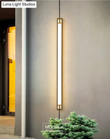 Outdoor Wall Lamp Ip65 Waterproof Led Long Lights Garden Villa Porch Sconce Light Gold Black 110V