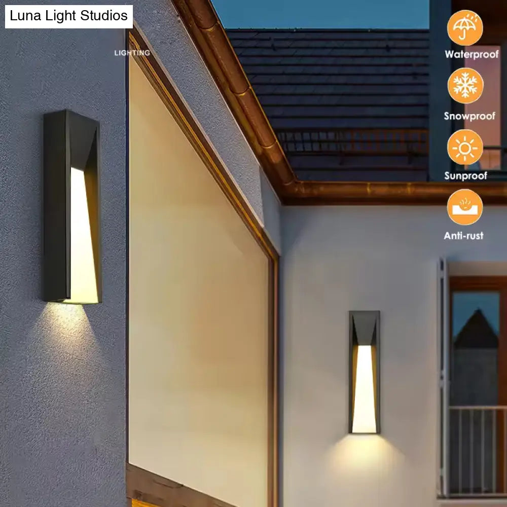 Outdoor Wall Lamp LED Black Lighting Exterior Light-1-Light Outdoor Lamp