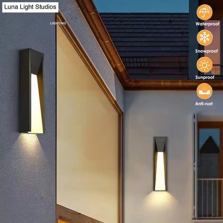 Outdoor Wall Lamp LED Black Lighting Exterior Light-1-Light Outdoor Lamp