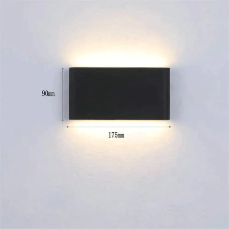 Outdoor Waterproof Ip65 Wall Lamp 6W/12W Led Light Modern Indoor/Outdoor Decor Up Down Dual-Head