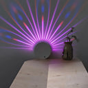 Peacock Feather Led Wall Sconce With Rgb Lighting And Modern Iron Shade White