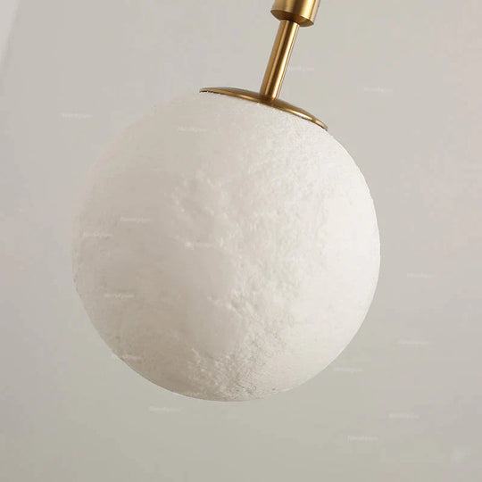 Pendant Lights 3D Lunar Lampshade Lamp Fixtures Luminaria Living Room Bar Bedroom Postmodern Pendant Lighting Lustre