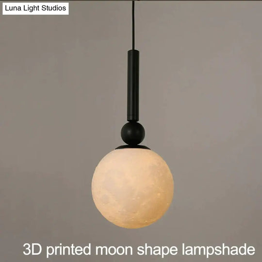 Pendant Lights 3D Lunar Lampshade Lamp Fixtures Luminaria Living Room Bar Bedroom Postmodern Pendant Lighting Lustre