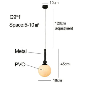 Pendant Lights 3D Lunar Lampshade Lamp Fixtures Luminaria Living Room Bar Bedroom Postmodern Pendant Lighting Lustre