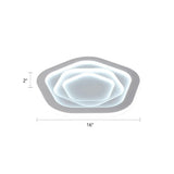 Pentagonal Flush Mount Led Ceiling Light In White Acrylic Minimalistic Bedroom Lighting / 16