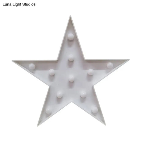 Pentagram Led Night Lamp: Simplistic Lighting For Girls Bedroom