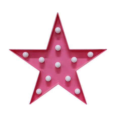 Pentagram Led Night Lamp: Simplistic Lighting For Girls Bedroom