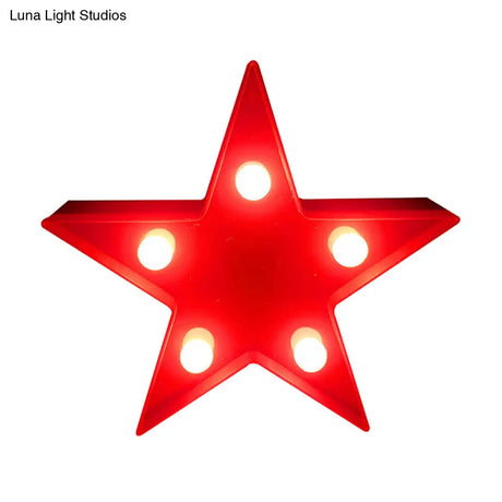 Pentagram Led Night Lamp: Simplistic Lighting For Girls Bedroom