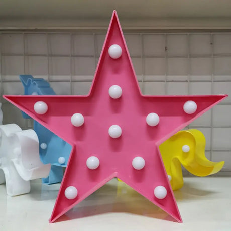 Pentagram Led Night Lamp: Simplistic Lighting For Girls Bedroom Pink / 6