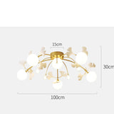 Petals Living Room Bedroom Ceiling Lamp Simple Creative Hall Master Warm Lighting