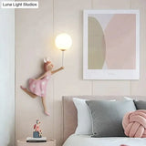 Pink Girl Wall Lamp for Princess Room Girls Room Wall Lamp