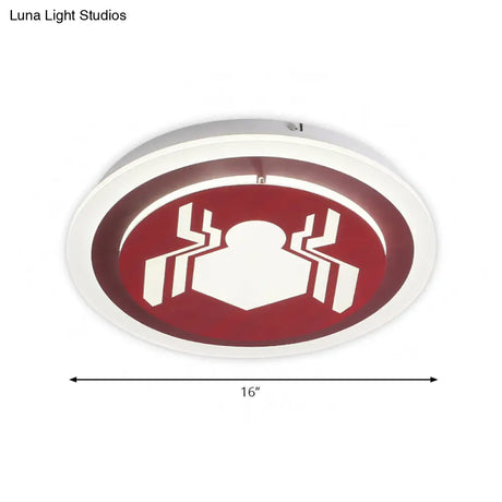 Playful Cartoon Ceiling Light For Kindergarten - Acrylic Flush Mount Fixture
