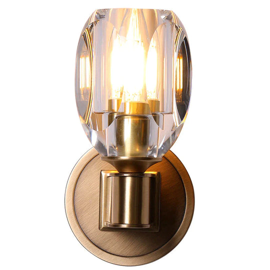 Post modern Light Luxury Crystal Copper Wall Lamp Copper Wall Lamps