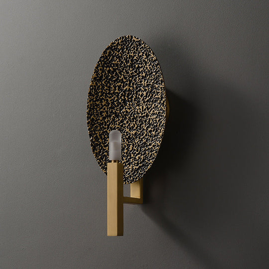 Post-modern Luxury Copper Wall Lamp Simple Creative Retro Personality Living Room Bedroom Study Aisle Wall Lamp Copper