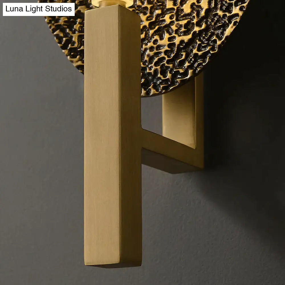 Post-Modern Luxury Copper Wall Lamp Simple Creative Retro Personality Living Room Bedroom Study