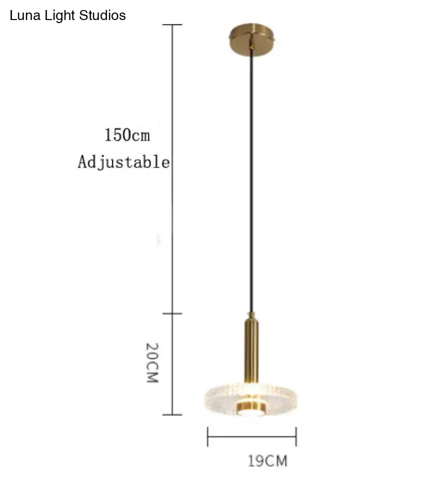 Post Modern Single Head Chandelier American Style Three Dining Room Acrylic Led Bedside Lamp Pendant
