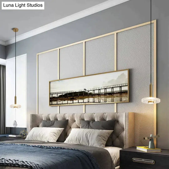 Post Modern Single Head Chandelier American Style Three Dining Room Acrylic Led Bedside Lamp Pendant
