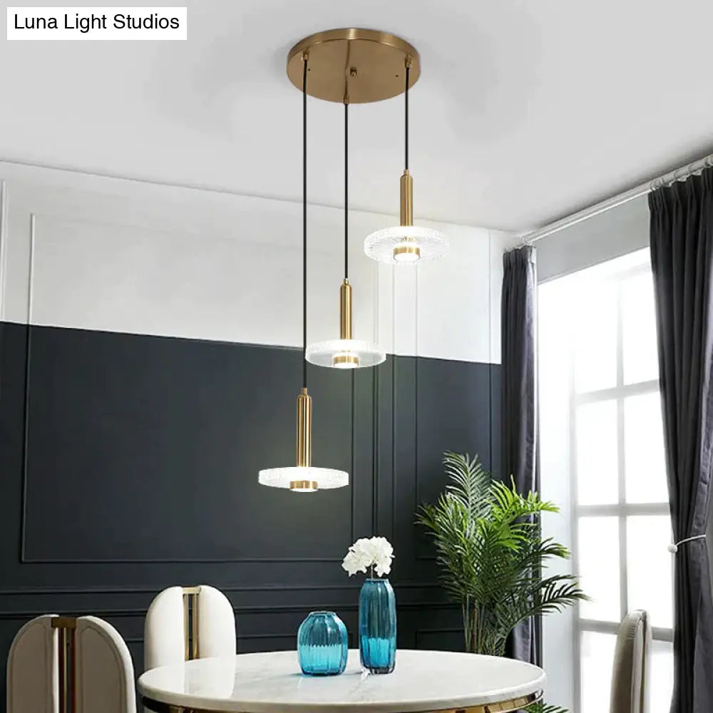 Post Modern Single Head Chandelier American Style Three Dining Room Acrylic Led Bedside Lamp Pendant