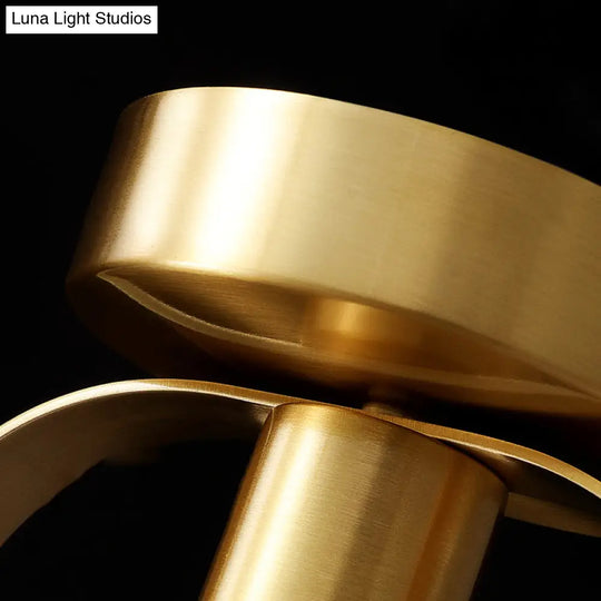 Postmodern Crystal Gold Cube Led Ceiling Lamp - Semi Flush Mount For Foyer