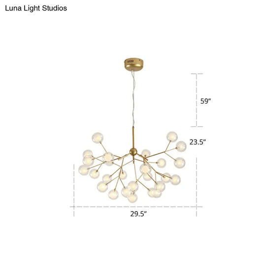 Postmodern Firefly Pendant Lamp With Double Glass Bubbles Ideal For Restaurants