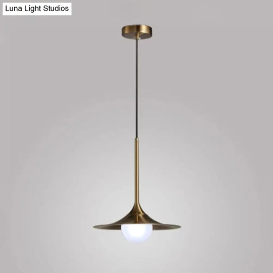 Postmodern Geometrical 1-Head Gold Pendant Ceiling Light