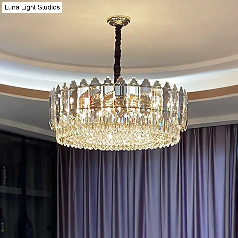 Modern Clear Crystal Ceiling Chandelier For Living Room