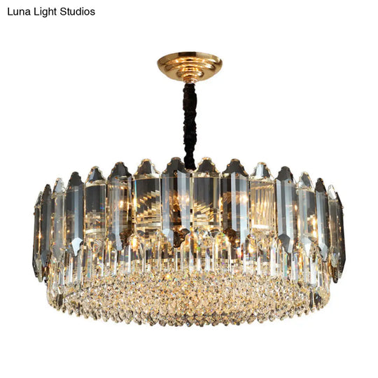 Postmodern K9 Crystal Ceiling Chandelier Light Fixture - Clear