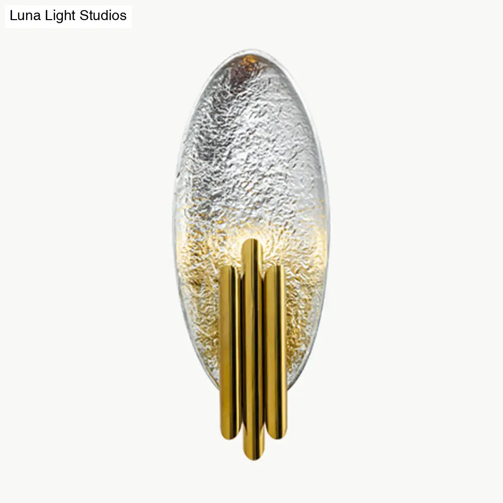 Postmodern Led Flush Wall Sconce: Stylish Oblong Shape For Living Rooms