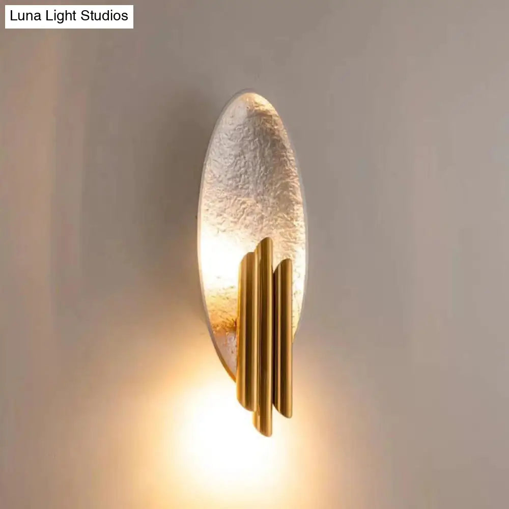 Postmodern Led Flush Wall Sconce: Stylish Oblong Shape For Living Rooms