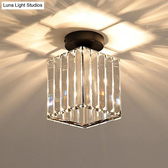 Prismatic Crystal Geometric Flush Mount Ceiling Light - Postmodern Style