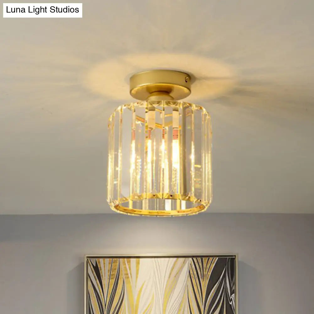 Prismatic Crystal Geometric Flush Mount Ceiling Light - Postmodern Style