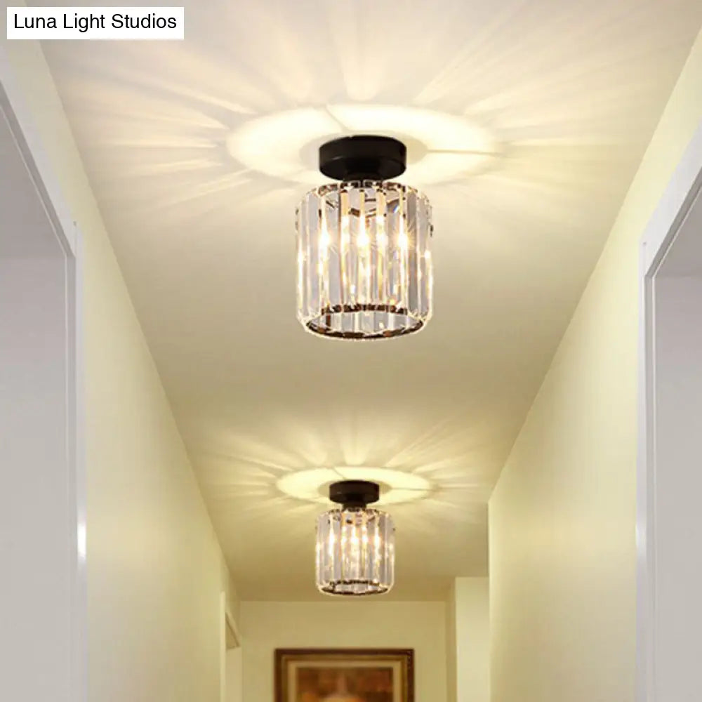Prismatic Crystal Geometric Flush Mount Ceiling Light - Postmodern Style