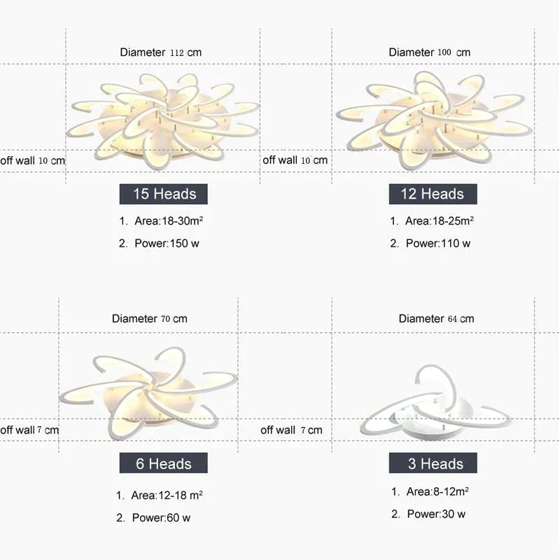 Remote Control Led Ceiling Light With Ultra-Thin Acrylic Lamp For Living Room Bed Flush Mount