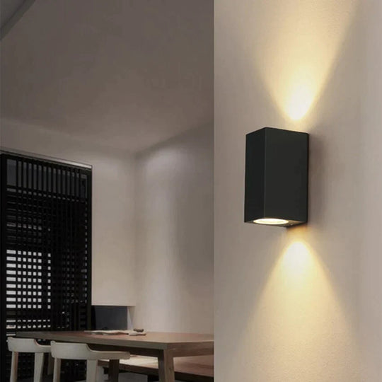 3W/6W Led Aluminum Wall Lamp Porch Light Sconce Square Outdoor Waterproof Garden Lights Modern Wall