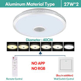 Led Ceiling Light Bluetooth And Music With Colourful Dimmer Rgb Remote Control For Living Room