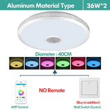Led Ceiling Light Bluetooth And Music With Colourful Dimmer Rgb Remote Control For Living Room