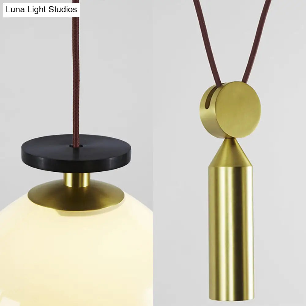 Pulley Pendant Lamp With Adjustable Height Modern Single Light Hanging Fixture For Kitchen Hallway