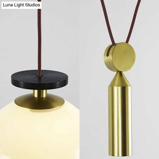 Pulley Pendant Lamp With Adjustable Height Modern Single Light Hanging Fixture For Kitchen Hallway
