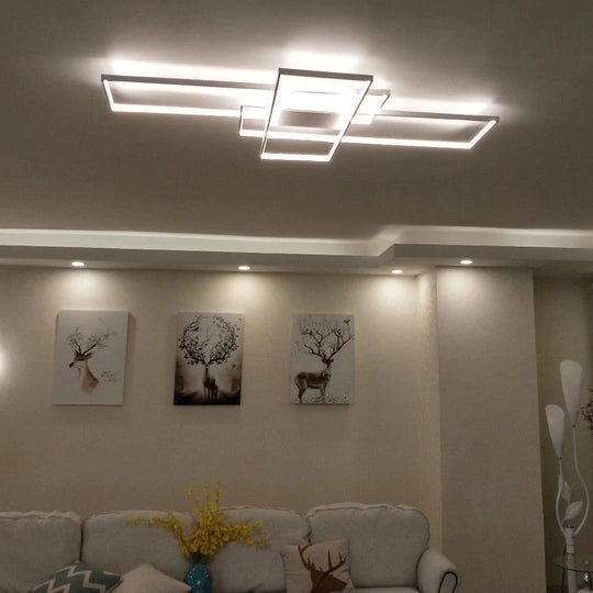 Plafonniers modernes en aluminium du rectangle LED pour la chambre à coucher de salon