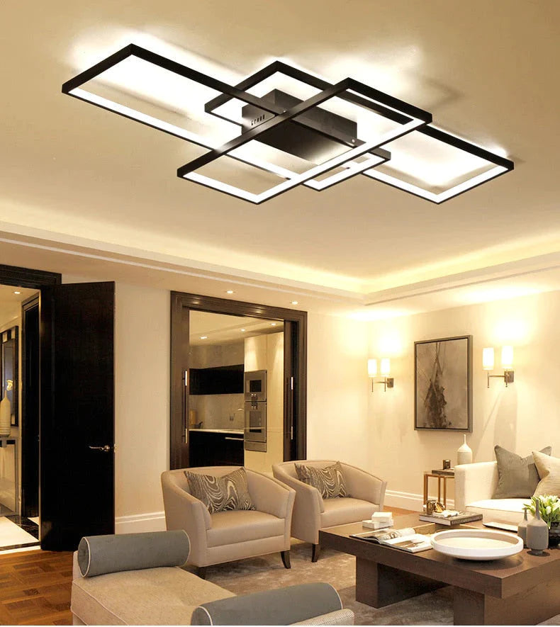 Plafonniers modernes en aluminium du rectangle LED pour la chambre à coucher de salon