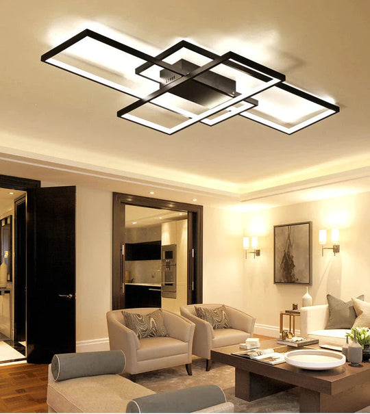 Plafonniers modernes en aluminium du rectangle LED pour la chambre à coucher de salon