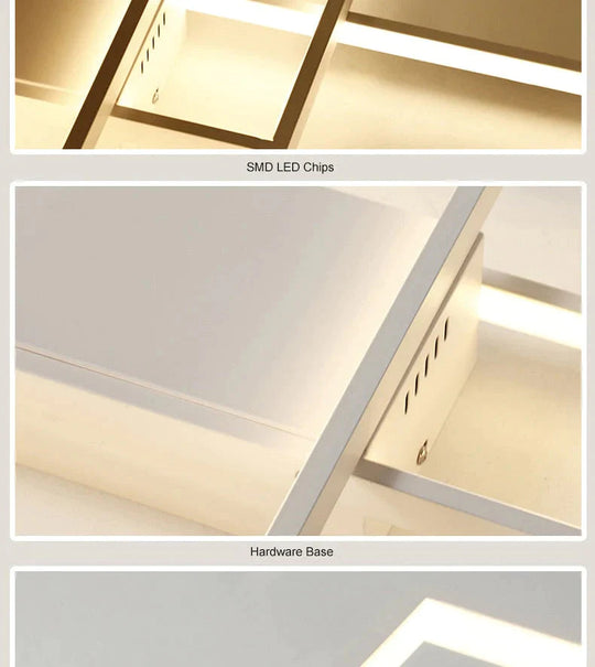Plafonniers modernes en aluminium du rectangle LED pour la chambre à coucher de salon