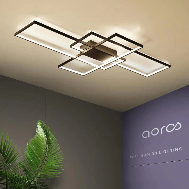 Plafonniers modernes en aluminium du rectangle LED pour la chambre à coucher de salon