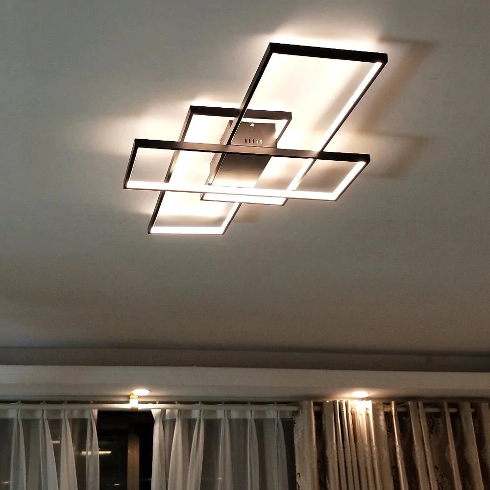 Plafonniers modernes en aluminium du rectangle LED pour la chambre à coucher de salon