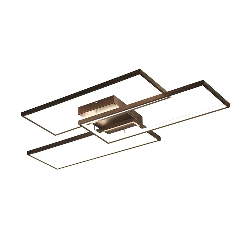 Rectangle Black/White Color Modern Led Dimmable Ceiling For Living Room Bedroom Light
