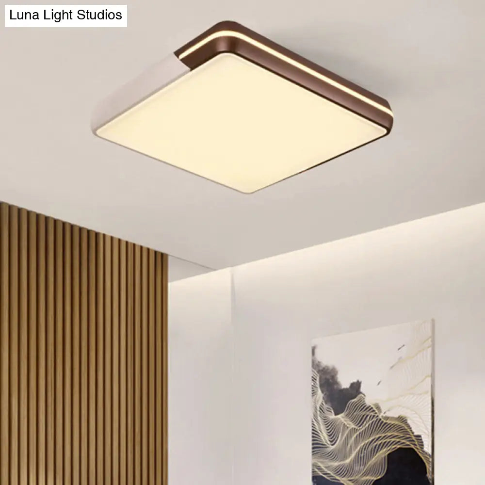 Rectangular Led Ceiling Light - Minimalist Design 19-25.5 Width Warm/White White / 19 Warm